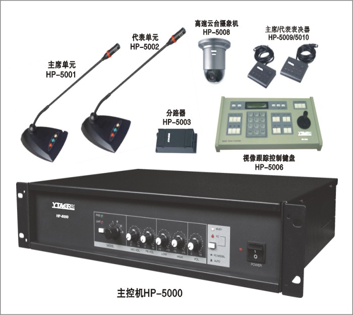 視像跟蹤表決會(huì)議系統(tǒng)HP-5000